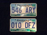 KENTUCKY  Nummernschilder/License Plates original gelaufen Rheinland-Pfalz - Hahnheim Vorschau