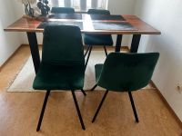 Retro Stuhl AMSTERDAM CHAIR smaragdgrün Samt Designklassiker Sillenbuch - Heumaden Vorschau