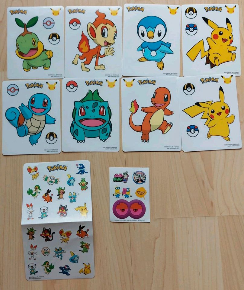 Pokemon Sticker & Minions Mcdonalds in Preetz