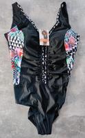 Shapewear Badeanzug schwarz/bunt Gr. 50 Sachsen - Lommatzsch Vorschau