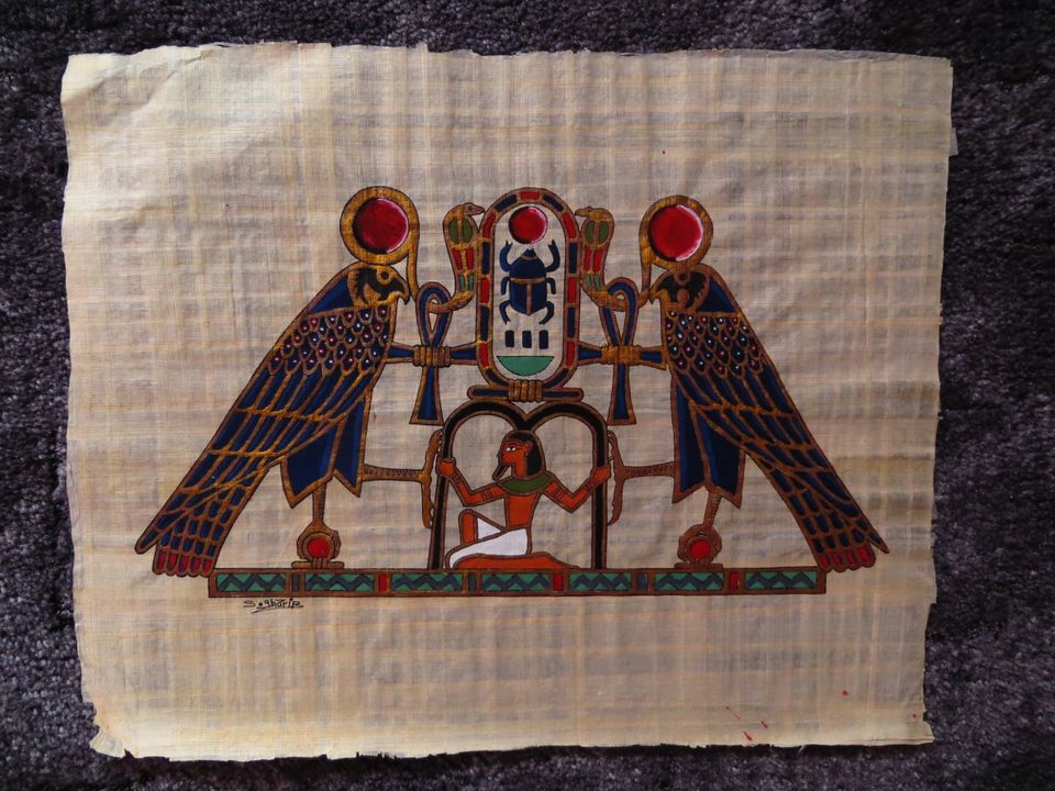 Papyrus Ägypten handgemalt aus Kairo ca 41 x 33 cm in Dormagen