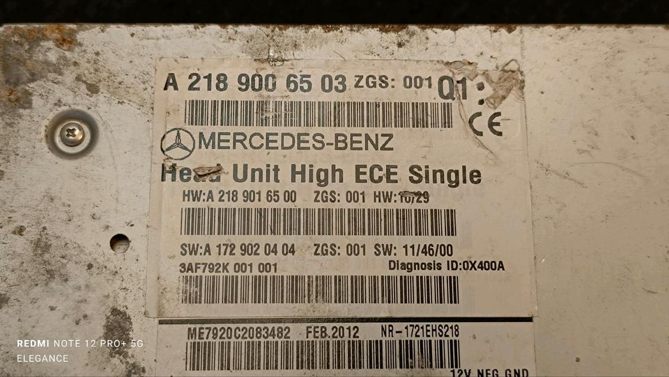 Mercedes Benz W218 W207 Navi Radio CD GPS A2189006503 in Hamburg