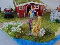 Diorama Schweden Norwegen H0 Urlaub am See in Hütte Figuren 1:87 Hannover - Ricklingen Vorschau