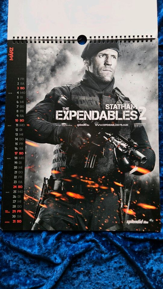 Rarität Kalender 2013 Expendables 2 gab's nur zu einer SE in Prien