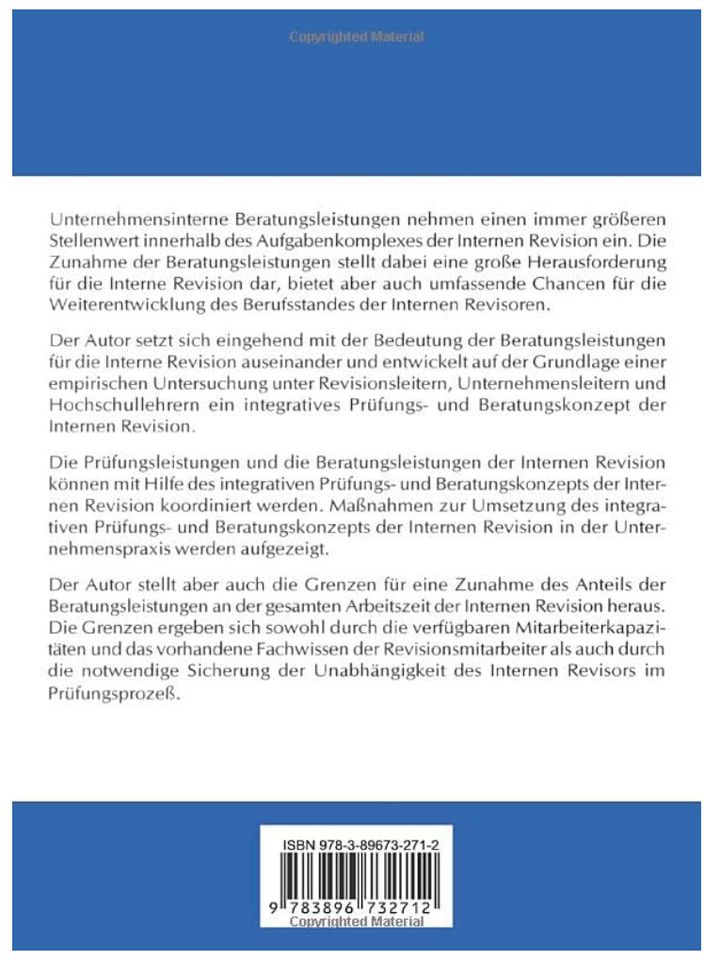 Fachbuch (neu): Interne Beratung durch die Interne Revision in Hannover
