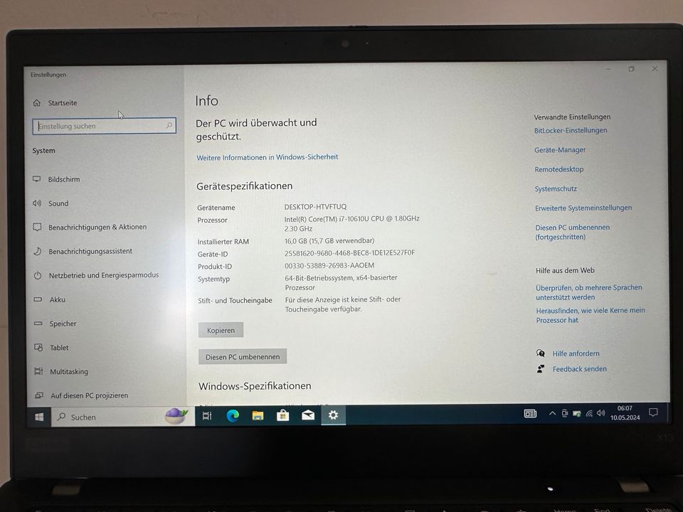 Lenovo ThinkPad X13 i7 4,9GHz | 16GB | WiFi 6 | 4G LTE | 256GB in Berlin