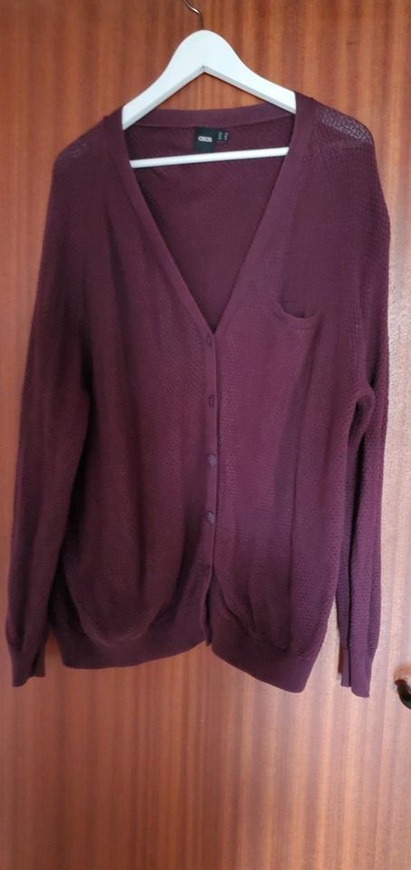 Asos Cardigan Plum boho vintage lila bordeaux Strickjacke 44 XL in Schönberg (Holstein)