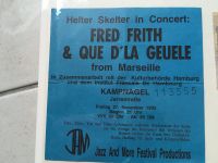 Fred Frith in der Kampnagel Fabrik, alte Konzertkarte Eimsbüttel - Hamburg Niendorf Vorschau