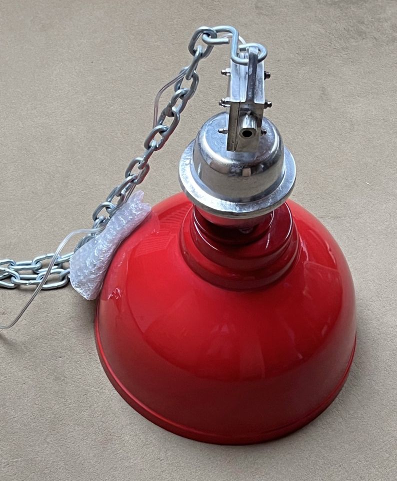 Industrielampe Lampe Hängelampe Rot Durchmesser 36 cm Kult in Stuttgart