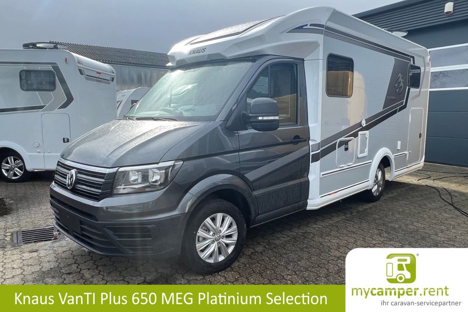 Buchungslücke 2024 Knaus VanTi 640 MEG mieten - Deluxe 2 Personen Wohnmobil mit Automatik 177 PS, TV System, Autark-Solar Paket, Anhängerkupplung  Knaus Model mit VW Crafter leihen. in Kerken