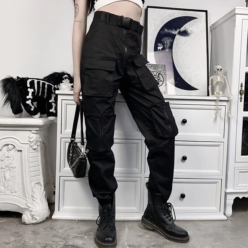 Women Techwear Pant Hose Hosen Tech Wear Rave Club Wear Techno in Stuttgart