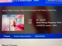 1 x PLATIN TICKET Nicki Minaj 05.06.2024 Köln Hessen - Gießen Vorschau