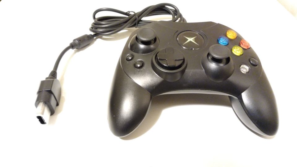 Xbox - Original Controller S #schwarz Microsoft Gamepad ( 3x ) in Lohsa