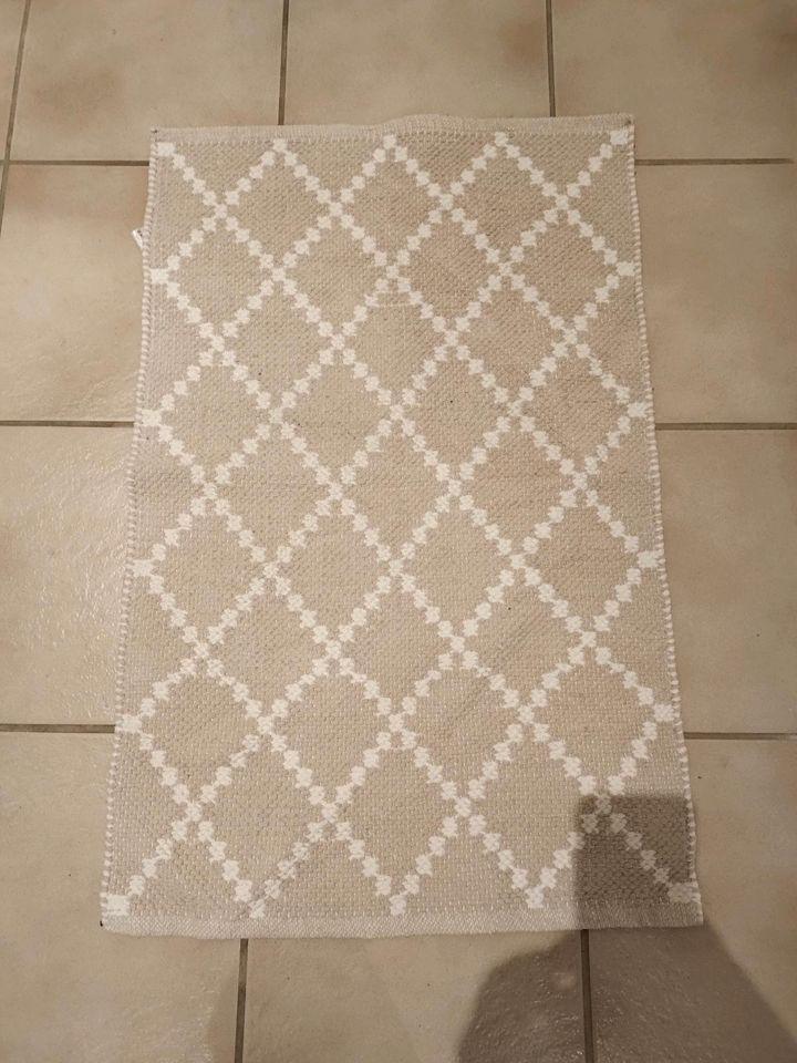 Teppich Braun Beige Läufer weiß Muster Perser in Rodenberg