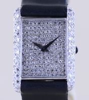 Ebel Uhr 18K Whitegold Tank Lady 2.46 ct Full Diamond Dial rar Nordrhein-Westfalen - Langenfeld Vorschau