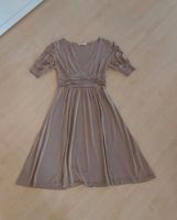 Kleid Sommer kurzarm H&M Madonna 38 M beige taupe edel festlich Thüringen - Tüttleben Vorschau