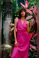 zara Pink Magenta Neckholder Kleid, Gr.XS, Leinen Bayern - Berglern Vorschau
