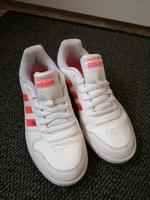 Adidas Sneaker Gr 39 1/3 Hoops weiß pink neuwertig, RARITÄT Thüringen - Schleiz Vorschau
