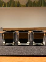 3 Windlichter aus schwarzem Glas Bayern - Kirchseeon Vorschau