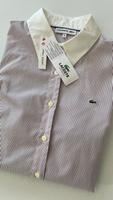 Lacoste Damen Stretch Bluse Krokodil lila weiß gestreift OVP NEU Sachsen-Anhalt - Magdeburg Vorschau