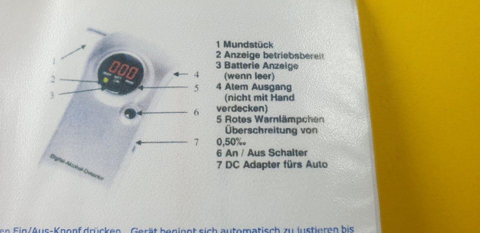 Atemalkohol-Meßgerät "AlkoStar CE-3000" Tasche+50 Mundstücke in Glauchau