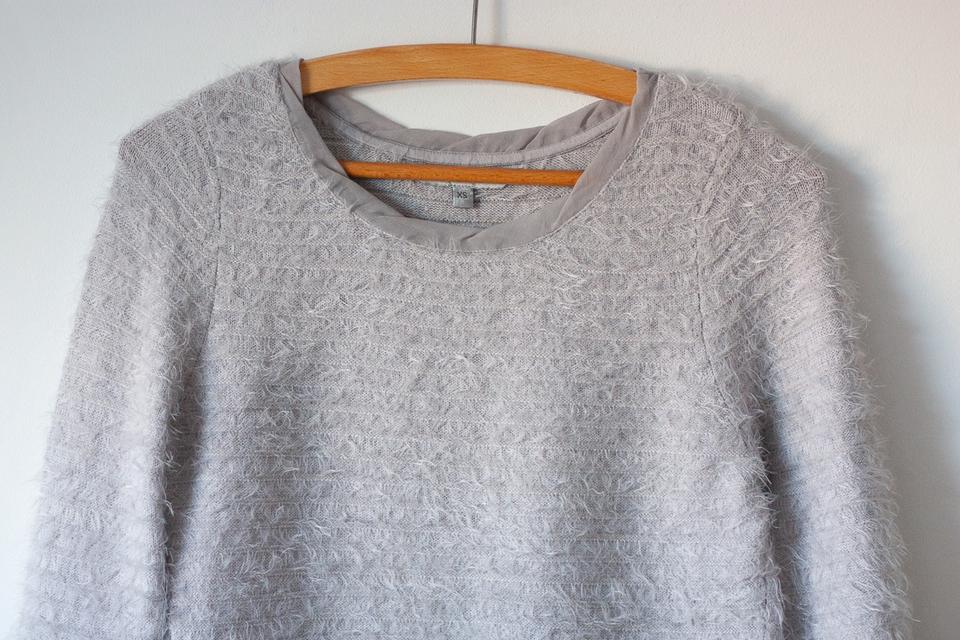 COAST Pullover Gr. XS silber grau Viskose 3/4 Arm flauschig in Frankfurt am Main