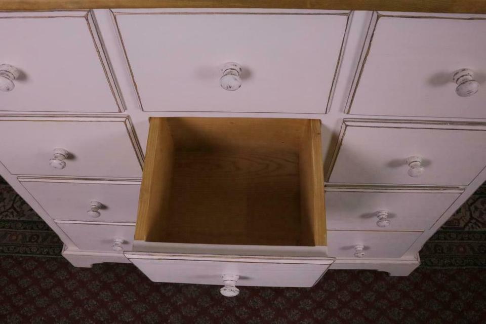 Umbau Apothekenschrank, 15 Schubladen weiß shaby-stil #12005 in Walldorf