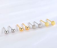 Minimalistische Kugel Ohrstecker in gold silber aus 925 Silber Nordrhein-Westfalen - Hürth Vorschau