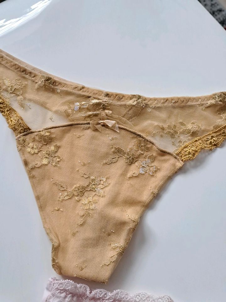 Dessous String Tangas wunderschöne Spitze 8er Set 40 hochwtg. in Weidenbach