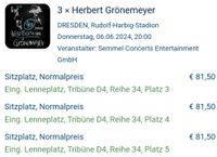 3 Tickets Herbert Grönemeyer Dresden Sachsen - Meerane Vorschau