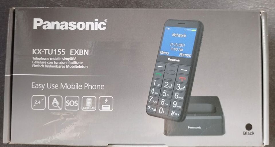 Seniorenhandy Panasonic KX-TU155 EXBN Originalverpackt in Schwendi