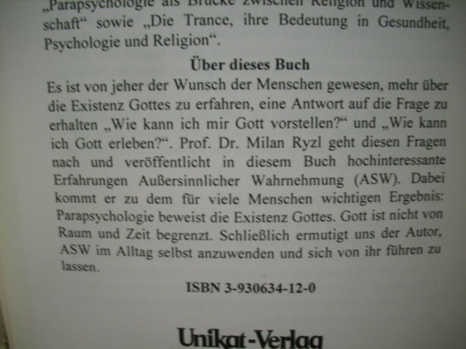 Eicke-Wundersame Geistheilungen/M. Ryzl-Erforschung Existenz Gott in Hanau