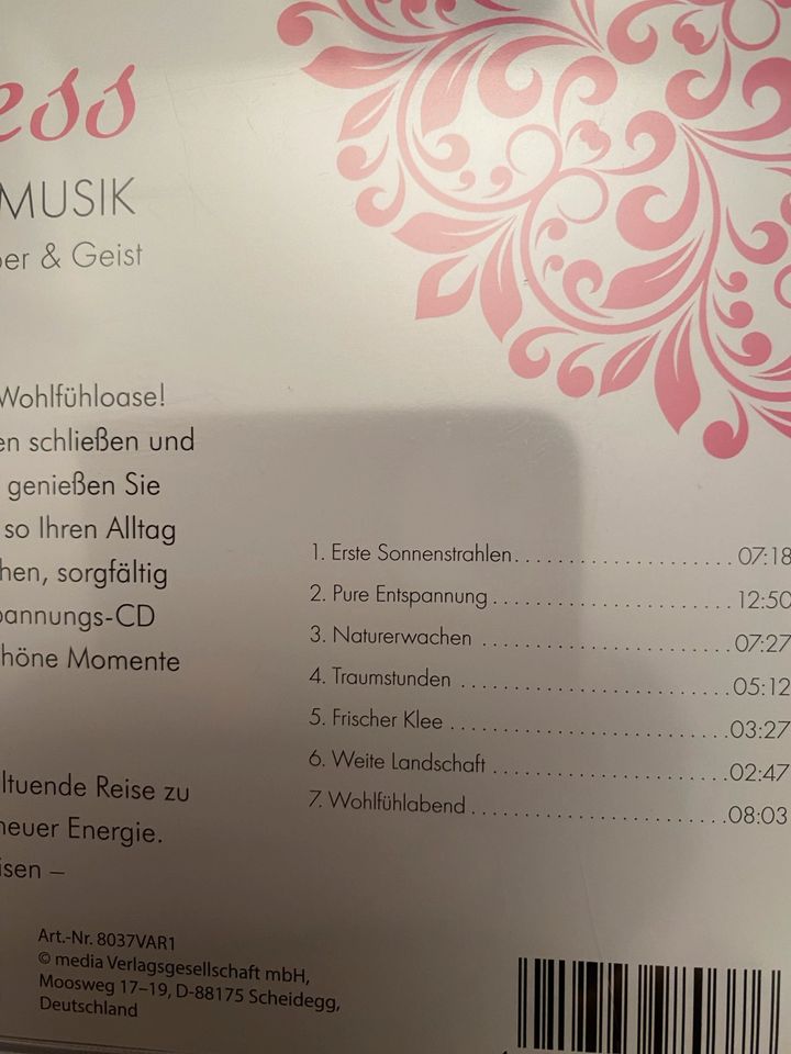 CD Wellness Entspannungsmusik für Körper und Geist in Karlsruhe