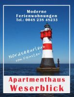 Leuchtturm-Werbe-Banner f.Ferienwohnungen - Leuchtturm Roter Sand Niedersachsen - Wilhelmshaven Vorschau