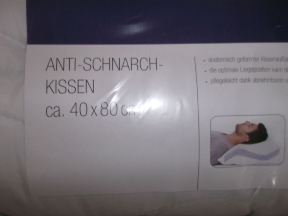 Anti-Schnarch-Kissen, ca. 40 + 80 cm, Neu !!!!! in Ehingen (Donau)