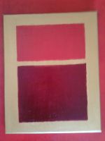 "Rot",Farbfeldmalerei,nach Rothko Acryl auf Leinwand,24 x 30 cm Hessen - Trebur Vorschau