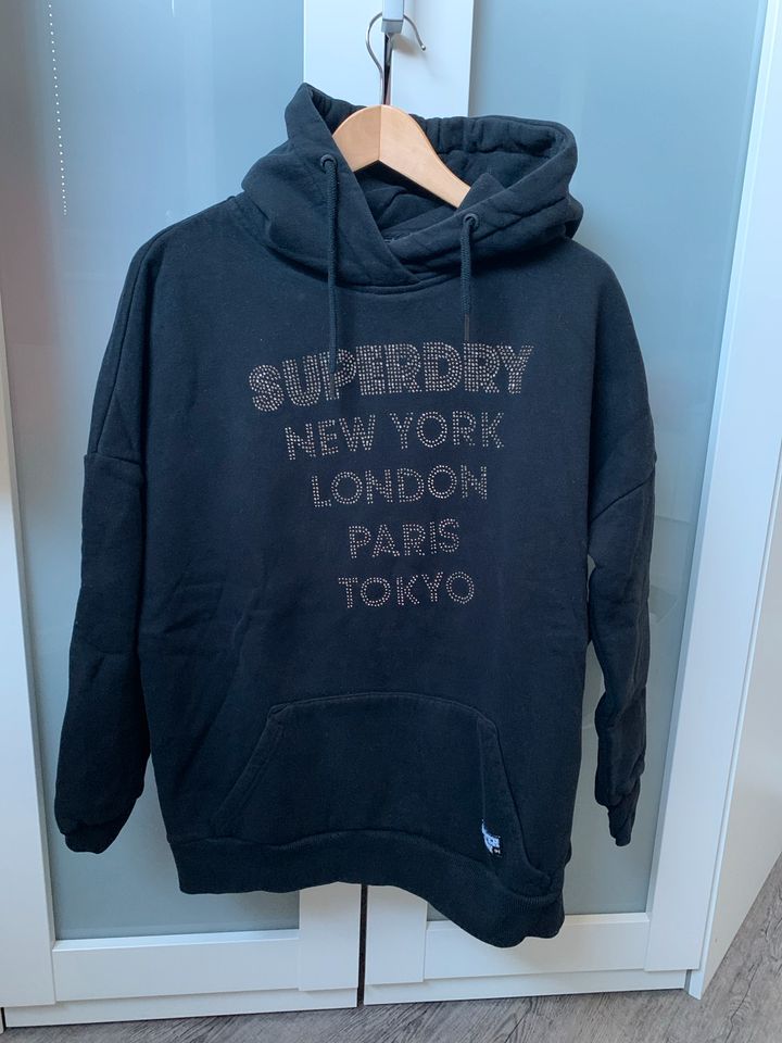 Superdry Hoodie Pullover schwarz Größe 36 in Stade