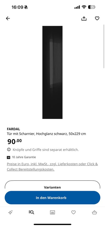 Ikea Pax Türen schwarz Hochglanz 3 x in Berlin