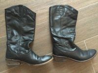 Lederstiefel Cowboystiefel 38 schwarz, neu besohlt Schleswig-Holstein - Steinbergkirche Vorschau