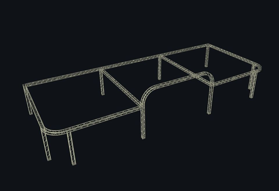 Messebau Hannover 25x10m mieten PAR64 Messerips Global Truss F34 in Hannover