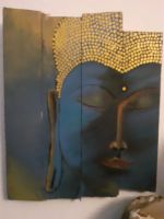 Blau / Gold Buddha, Acryl auf Holz Nordrhein-Westfalen - Gelsenkirchen Vorschau