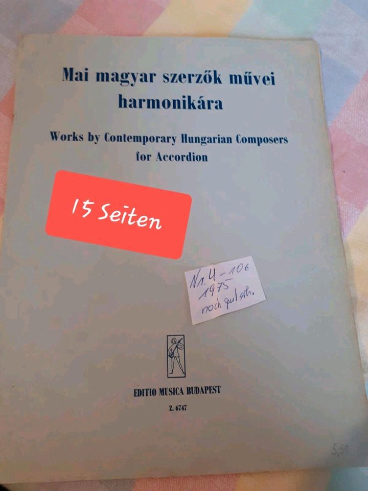 Alte Notenhefte für Akkordeon 1961 Musikinstrument in Eilenburg