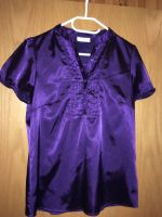 Bluse Hemd Shirt  Satin  42 Lila Kurzarm Niedersachsen - Oldenburg Vorschau