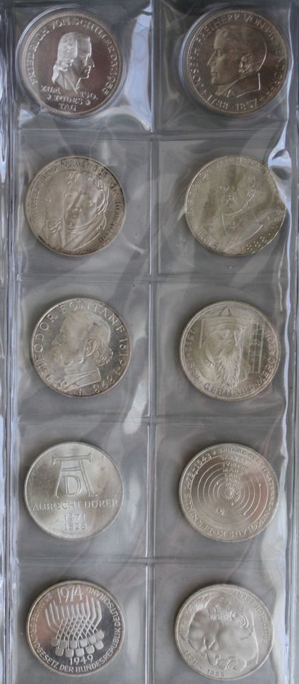 BRD 5 10DM Silber Münze Ersten Fünf in Geislingen an der Steige