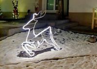 Rentier Weihnachtsfigur leuchtet, leicht defekt Bayern - Roth Vorschau