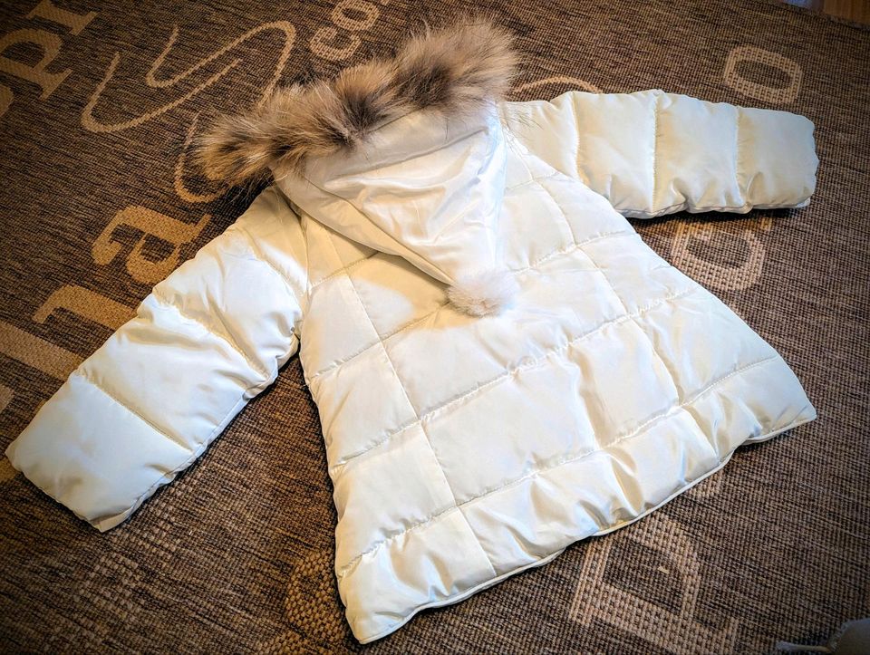 Kinder Winterjacke Mantel cremeweiß Größe 100 neu in Dresden