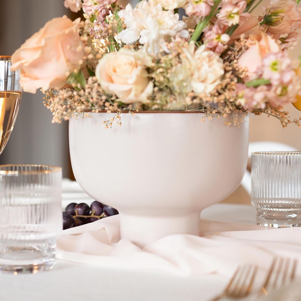 Miete/Verleih - Gesteckvase | Vase Blush Deko Hochzeit | Bowl in Schömberg b. Württ