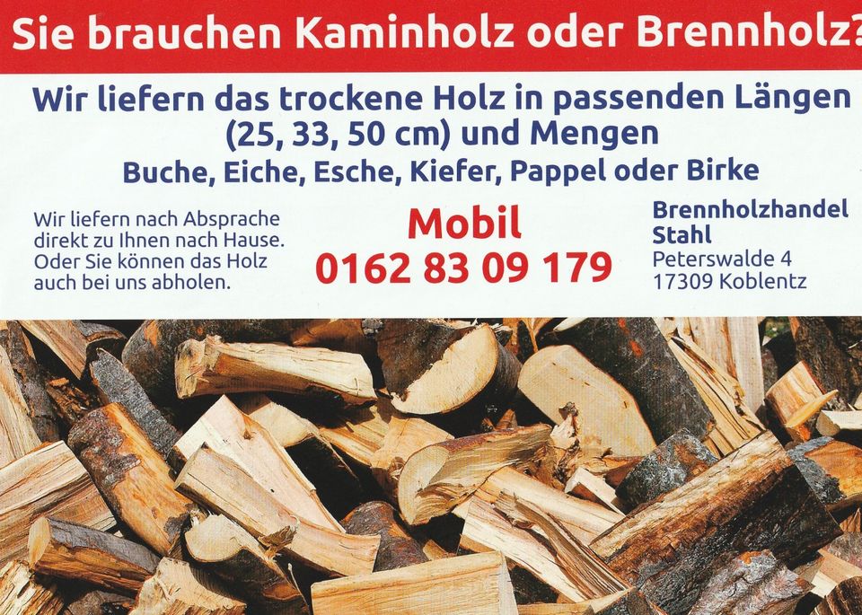 Brennholz Kaminholz Feuerholz Scheitholz in Koblentz