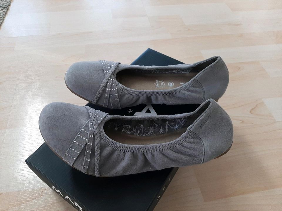 Ballerinas Marc Shoes, grau, Größe 39, wie NEU! in Besigheim