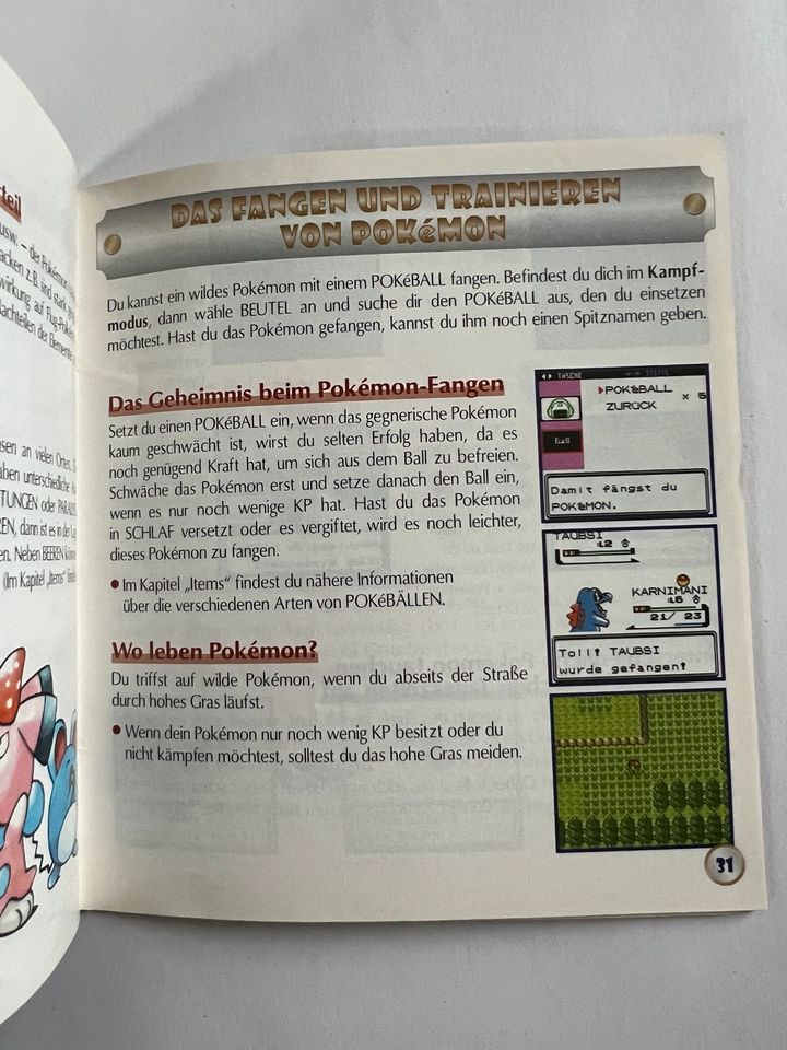 Pokémon Crystal / Kristall Edition + Trainers Guide / Anleitung in Eußenheim